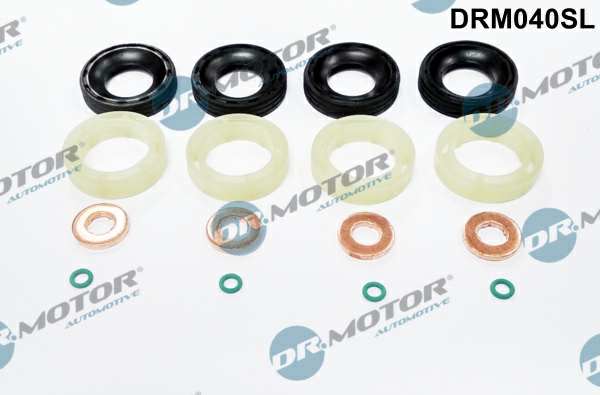 DR.MOTOR AUTOMOTIVE Sealing ring 11141384 Set, for 4 injectors, 12 -piece set