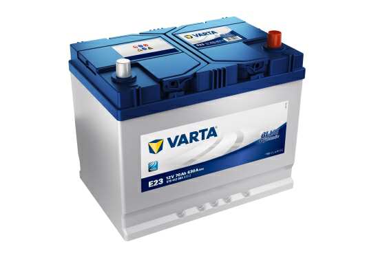 VARTA Battery 129405 70Ah right positive, norm.term.
Voltage [V]: 12, Battery Capacity [Ah]: 70, Cold-test Current, EN [A]: 630, Post Positions: 0, Terminal Type: 1, Hold-down Type: B01, Length [mm]: 261, Width [mm]: 175, Height [mm]: 220, Observe service information:  Technical Information: “Like-for-like” replacement of batteries sold to the OE channel Engineered to the highest German standards Patented PowerFrame® grid for reliable starting power, fast recharge and corrosion resistance Meets all original criteri 1.