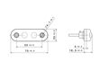 VIGNAL Indicator lamp 157092 FE 04 B ADR 0.5M, LED-24V, white, wire: 500 mm
Width [mm]: 75, Height [mm]: 25, Depth [mm]: 16,5, Mounting Type: Fitting, Hole Spacing [mm]: 52, Light Design: LED, Voltage [V]: 24, Power Consumption [W]: 1,1, Supplementary Article/Supplementary Info: without holder, Cable Length [mm]: 500, Registration Type: ADR/ GGVS Checked, Lens Colour: White 3.