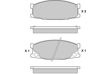 E.T.F. Brake pad for disc brake (cargo) 31264 Brake System: Sumitomo, Fitting Position: Front Axle, Length [mm]: 133,3, Height [mm]: 53, Thickness [mm]: 17,5, WVA Number: 23501 (17.50) 2.