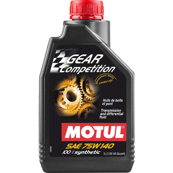 MOTUL Gear oil 122777 Content [litre]: 1, SAE viscosity class: 75W-140, API specification: GL-5 
Capacity [litre]: 1, Packing Type: Bottle, SAE viscosity class: 75W-140, API specification: GL-5
Cannot be taken back for quality assurance reasons!