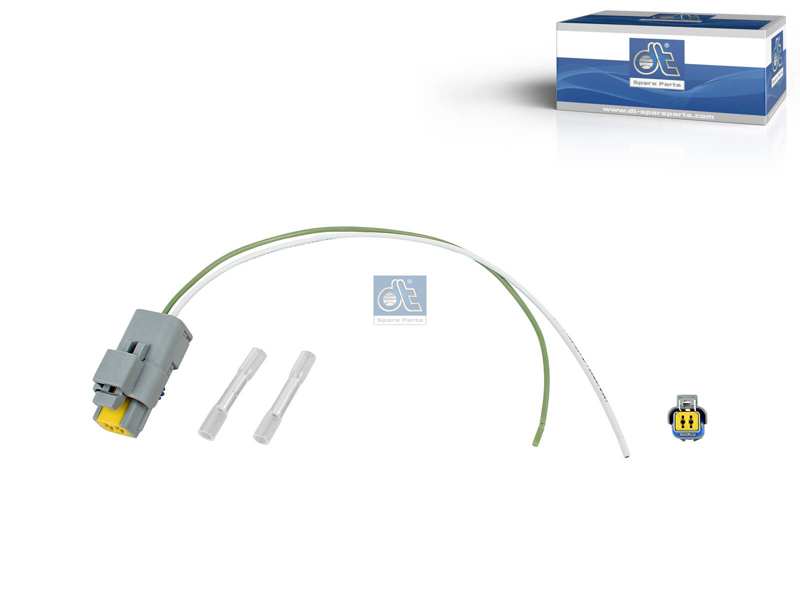 DT SPARE PARTS Kabelbaum Reparatursatz 10927883 Einbauposition: innen, Material: CuSn (Kupfer-Zinn), Kabellänge [mm]: 200, Steckerausführung: Schrumpfverbinder, Steckergehäuseform: eckig, Anzahl der Leitungen: 2, Kabelquerschnitt [mm2]: 0,5, Material Leitungsisolierung: Silikon, Anzahl Teile [tlg.]: 3 1.