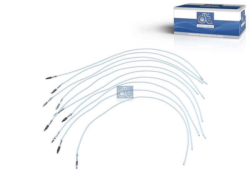 DT SPARE PARTS Kabelbaum Reparatursatz 10927917 Material: CuSn (Kupfer-Zinn), Kabellänge [mm]: 300, Steckerausführung: Female, Flachsteckhülse, Steckbreite [mm]: 1,6, Steckhöhe [mm]: 0,6, Kabelquerschnitt [mm2]: 0,5, Material Leitungsisolierung: Silikon 1.