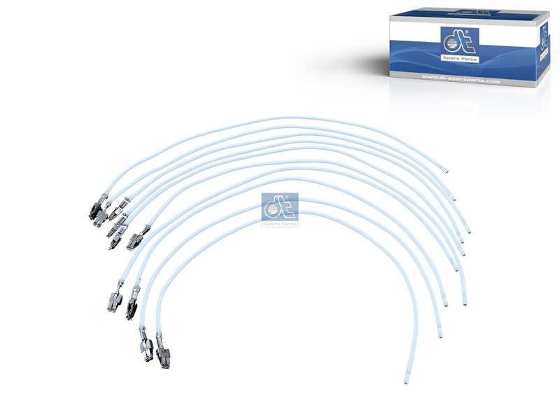 DT SPARE PARTS Kabelbaum Reparatursatz 10927929 Material: CuSn (Kupfer-Zinn), Kabellänge [mm]: 300, Steckerausführung: Flachsteckhülse, Steckbreite [mm]: 4,8, Steckhöhe [mm]: 3,3, Kabelquerschnitt [mm2]: 1,5, Material Leitungsisolierung: Silikon 1.