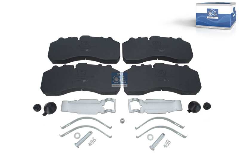 DT SPARE PARTS Brake pad for disc brake (cargo) 10007916 Set
Fitting Position: Rear Axle, Thickness [mm]: 30, Width [mm]: 248, Height [mm]: 109, WVA Number: 29108 1.