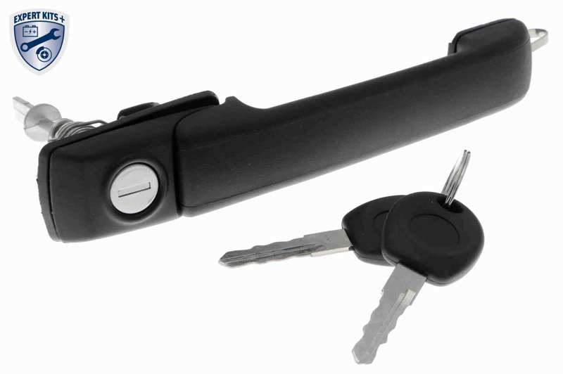 VAICO Türgriff 895339 Einbauposition: vorne links, Farbe: schwarz, Schließanlage: mit Schließzylinder, mit Schlüssel, Ergänzungsartikel/Ergänzende Info 2: mit Druckfeder, mit Dichtring 1.