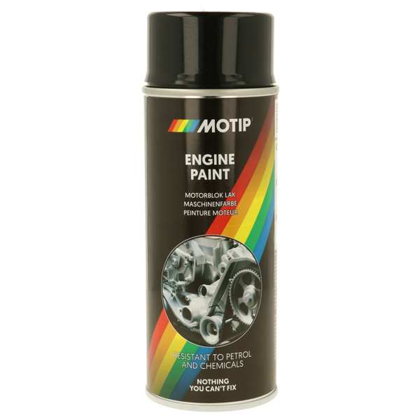 MOTIP Lackierung des Motorblocks 11588320 Motorblocklack Spray schwarz 400 ml