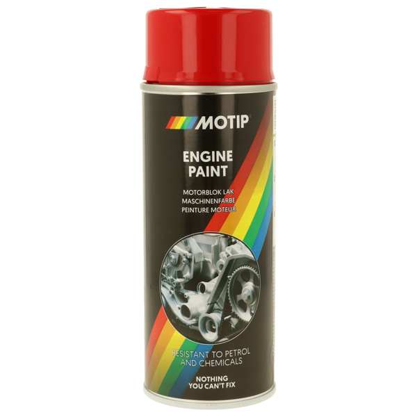 MOTIP Lackierung des Motorblocks 11588319 Motorblocklack Spray rot 400 ml