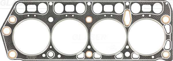 GLASER Cyilinder head gasket 841957 Thickness [mm]: 1,6, Diameter [mm]: 93