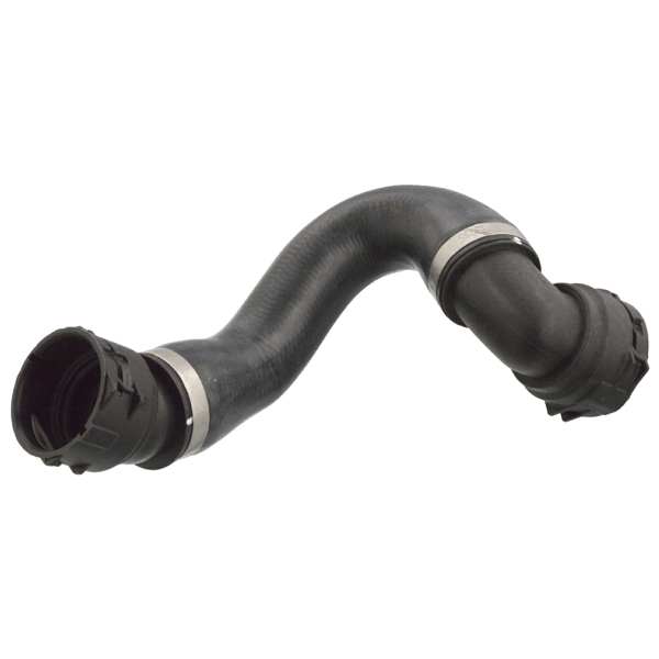 SWAG/FEBI Kühlwasserschlauch (gebogen) 872001 Kühlungsleitung: von Motor nach Wasserpumpe, Schlauchlänge [mm]: 265, Material: EPDM (Ethylen-Propylen-Dien-Kautschuk), Ergänzungsartikel/Ergänzende Info 2: mit Schnellkupplungen