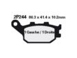 NISSIN Brake pad for motorcycle 86.3mm, 41.4mm, 10.2mm (1036684)
