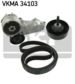 SKF Keilrippenriemensatz 779829 Spannrollensatz
Länge [mm]: 1414, Breite [mm]: 21,36, Riemenmaterial: EPDM (Ethylen-Propylen-Dien-Kautschuk), Rippenanzahl: 6 2.