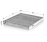 TECNECO FILTERS Innenraumluftfilter 10673530 Länge [mm]: 239, Breite [mm]: 194, Höhe [mm]: 21, Filterausführung: Aktivkohlefilter 1.