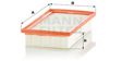 MANN-FILTER Luftfilter 11129358 Filterausführung: Filtereinsatz, EU-Produktsicherheitsverordnung (GPSR): IEC 60417-6183 mechanisches Fachwissen erforderlich, Länge [mm]: 255, Breite [mm]: 147, Höhe [mm]: 40 2.