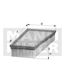 MANN-FILTER Luftfilter 11129341 Filterausführung: Filtereinsatz, EU-Produktsicherheitsverordnung (GPSR): IEC 60417-6183 mechanisches Fachwissen erforderlich, Länge [mm]: 161, Breite [mm]: 198, Höhe [mm]: 58, Breite 1 [mm]: 164 2.