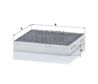 MANN-FILTER Innenraumluftfilter 11255927 Filterausführung: Aktivkohlefilter, Basisversion (Art.-Nr.): CU 18 009, EU-Produktsicherheitsverordnung (GPSR): IEC 60417-6183 mechanisches Fachwissen erforderlich, Einbauposition: hinter dem Handschuhfach, Einbauzeit [min]: 12, Länge [mm]: 176, Breite [mm]: 179, Höhe [mm]: 28 2.