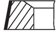 MAHLE ORIGINAL Kolbenringsatz 221026 Zylinderbohrung [mm]: 90,9, Komponentennummer: 1. R 3,0 IF Mo, 2. M 2,0 IF P, 3. DSF 4,0 Cr 
Zylinderbohrung [mm]: 90,9 3.