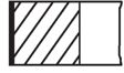 MAHLE ORIGINAL Kolbenringsatz 221483 Zylinderbohrung [mm]: 144,0, Komponentennummer: 1. R 2,96 Mo, 2. M3,46 IW Cr, 3. DSF 5,0 Cr 
Zylinderbohrung [mm]: 144,0 2.