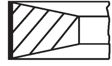 MAHLE ORIGINAL Kolbenringsatz 221388 Zylinderbohrung [mm]: 125,0, Komponentennummer: 1.T3,5 5,25 CrK, 2.NM3,0 5,25 IW, 3.DSF4,0 4,7 Cr 
Zylinderbohrung [mm]: 125,0 2.