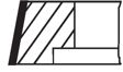 MAHLE ORIGINAL Kolbenringsatz 221379 Zylinderbohrung [mm]: 86,4, Komponentennummer: 1. R1,5 IW Cr P, 2. M 1,5 IWU P, 3. 3S 3,0 Cr 
Zylinderbohrung [mm]: 86,4 3.