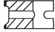 MAHLE ORIGINAL Kolbenringsatz 221100 Zylinderbohrung [mm]: 74,0, Komponentennummer: 1. R 1,5 Mo P, 2. NM 1,75 P, 3. G 3,0 
Zylinderbohrung [mm]: 74,0 4.