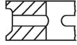 MAHLE ORIGINAL Kolbenringsatz 221100 Zylinderbohrung [mm]: 74,0, Komponentennummer: 1. R 1,5 Mo P, 2. NM 1,75 P, 3. G 3,0 
Zylinderbohrung [mm]: 74,0 1.