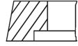 MAHLE ORIGINAL Kolbenringsatz 221386 Zylinderbohrung [mm]: 82,0, Komponentennummer: 1. T 3,0 CrK, 2. M 2,0 IWU, 3. DSF 3,0 Cr 
Zylinderbohrung [mm]: 82,0 3.