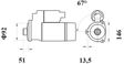 MAHLE ORIGINAL Starter 10241447 Spannung [V]: 24, Starterleistung [kW]: 6,0, Zähnezahl: 12, Flanschdurchmesser [mm]: 92, Anzahl der Befestigungsbohrungen: 3, Durchmesser der Befestigungspunkte [mm]: 146, Bohrungsdurchmesser 1 [mm]: 13,5, Drehrichtung: Drehrichtung im Uhrzeigersinn, für Schwungradtiefe [mm]: 51, Zahnteilung [mm]: 14,66, Getriebeart: mit Reduktionsgetriebe 2.