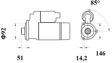 MAHLE ORIGINAL Starter 10241439 Spannung [V]: 24, Starterleistung [kW]: 7,5, Zähnezahl: 12, Flanschdurchmesser [mm]: 92, Befestigungswinkel [Grad]: 85, Anzahl der Befestigungsbohrungen: 3, Durchmesser der Befestigungspunkte [mm]: 146, Bohrungsdurchmesser 1 [mm]: 14,2, Drehrichtung: Drehrichtung im Uhrzeigersinn, für Schwungradtiefe [mm]: 51, Zahnteilung [mm]: 14,51, Getriebeart: mit Reduktionsgetriebe 2.