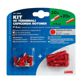 LAMPA Leitungsverbinder 579059 40 PCs/Packung, D: 4 mm, für ein Kabel von 0,5-1,5 mm2 mit rotem Kunststoff-Isolieranschluss (20 Teile) + rote Kunststoff-Isolierung (20 Teile) 1.