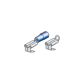 LAMPA Leitungsverbinder 579057 40 PCs/Pack, D: 6,3 x 0,8 mm, für 1,5-2,5 mm2 Kabel mit blauer Kunststoff-Isolierung Schiebkoch Daddy (20 PCs) + nicht isoliertes Schieber-Cheulas Dad-Mutter (20 PCs) 2.