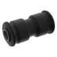 SWAG/FEBI Lagerbuchse, Blattfeder 877342 Länge [mm]: 77, Innendurchmesser [mm]: 14, Außendurchmesser [mm]: 37, Material: Gummi/Metall, Einbauposition: Hinterachse links, Hinterachse rechts, hinten 1.