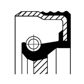 CORTECO Transmission gear seal 234130 Fitting Position: frontal sided, Front, Height [mm]: 7, Inner Diameter [mm]: 43, Outer Diameter [mm]: 58, Material: FPM (fluoride rubber), Swirl Type: Right-hand Twist 4.