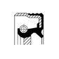 CORTECO Transmission gear seal 234312 Height [mm]: 13, Inner Diameter [mm]: 58, Outer Diameter [mm]: 90, Outer Diameter 1 [mm]: 99, Material: FPM (fluoride rubber), Swirl Type: Right-hand Twist, Dust Cover: with dust lip 4.