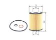 BOSCH Ölfilter 255883 Filterausführung: Filtereinsatz, Ergänzungsartikel/Ergänzende Info: mit Dichtungen, Höhe [mm]: 104, Höhe 1 [mm]: 93, Außendurchmesser [mm]: 73, Innendurchmesser 1 [mm]: 36 5.