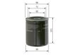 BOSCH Ölfilter 255663 Filterausführung: Anschraubfilter, Höhe [mm]: 121, Gewindemaß: 3/4" 16 UNF-2B, Außendurchmesser [mm]: 93, Dichtringaußendurchmesser [mm]: 71, Dichtringinnendurchmesser [mm]: 62 5.