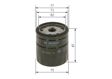 BOSCH Ölfilter 255641 Filterausführung: Anschraubfilter, Höhe [mm]: 85, Gewindemaß: M 20 x 1,5, Außendurchmesser [mm]: 75, Dichtringaußendurchmesser [mm]: 71, Dichtringinnendurchmesser [mm]: 62, Öffnungsdruck Umgehungsventil [bar]: 1, Ergänzungsartikel/Ergänzende Info 2: mit einem Rücklaufsperrventil 5.