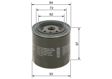 BOSCH Ölfilter 255662 Filterausführung: Anschraubfilter, Höhe [mm]: 97, Gewindemaß: 3/4" 16 UNF, Außendurchmesser [mm]: 93, Dichtringaußendurchmesser [mm]: 72, Dichtringinnendurchmesser [mm]: 62, Öffnungsdruck Umgehungsventil [bar]: 1, Ergänzungsartikel/Ergänzende Info 2: mit einem Rücklaufsperrventil 5.