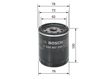 BOSCH Ölfilter 738213 Filterausführung: Anschraubfilter, Höhe [mm]: 100, Gewindemaß: 3/4" 16 UNF-2B, Außendurchmesser [mm]: 76, Dichtringaußendurchmesser [mm]: 72, Dichtringinnendurchmesser [mm]: 62, Öffnungsdruck Umgehungsventil [bar]: 1 6.