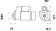 MAHLE ORIGINAL Starter 11172963 Spannung [V]: 24, Starterleistung [kW]: 5,5, Zähnezahl: 13, Flanschdurchmesser [mm]: 89, Befestigungswinkel [Grad]: 58, Anzahl der Befestigungsbohrungen: 3, Durchmesser der Befestigungspunkte [mm]: 127, Bohrungsdurchmesser 1 [mm]: 11,2, Drehrichtung: Drehrichtung im Uhrzeigersinn, für Schwungradtiefe [mm]: 51, Zahnteilung [mm]: 14,40, Getriebeart: mit Reduktionsgetriebe 2.