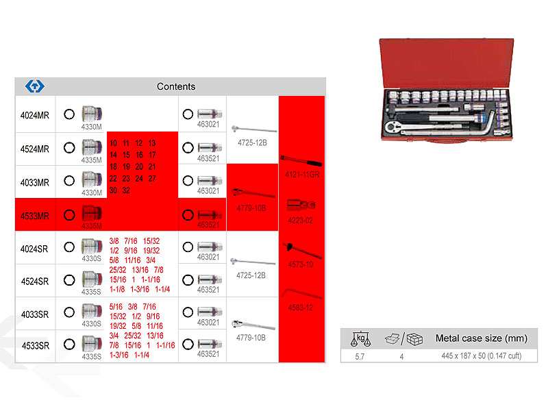 KING TONY Steckschlüsselsatz 136039 24 dB, 1/2 ", Handbuch, 6*