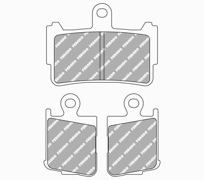 FERODO Brake pad for motorcycle 761599 Road, Road St, Sintergrip, Set, For a Brake Discs!, 4 Set