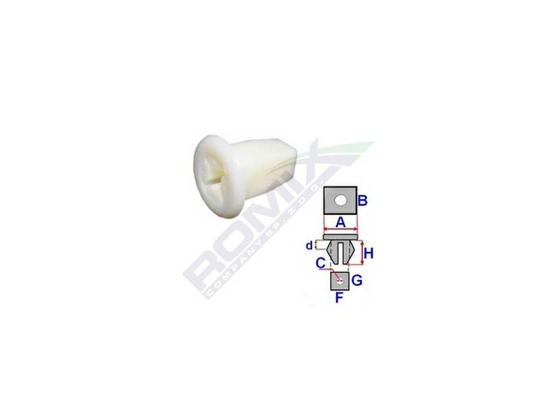 ROMIX Karosseriemutter 10944831 Honda - Mitsubishi - Nissan, Rad, 10 Stcs/Pack
