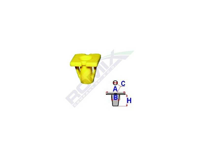 ROMIX Karosseriemutter 10944884 Hyundai - Kia für externe Formteile, 10 Stcs/Pack