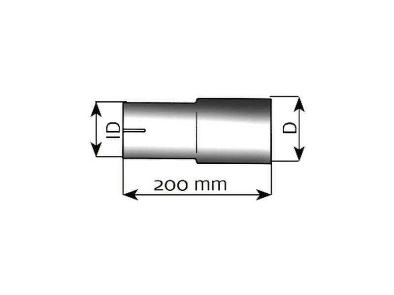 DINEX Reduzierverlängerung für Auspuff 505859 Durchmesser [mm]: 102, Rohrverbinder: Klemmschelle, Innendurchmesser [mm]: 77, Höhe [mm]: 102, Länge [mm]: 202, Breite [mm]: 102