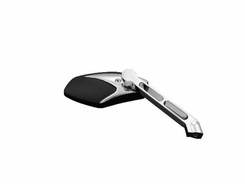 HIGHWAY HAWK Rückspiegel Motorräder 117594 Set, V -Design, Black Chrom, (2pcs) M10, Yamaha Right und Harley -Davidson Adapter, (2 PCs) A - 13 cm B - 7cm C - 21 cm d - 15 cm