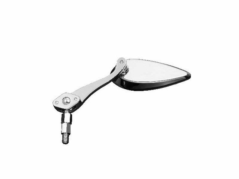 HIGHWAY HAWK Rückspiegel Motorräder 117622 Sharp Teardrop, Króm, (2DB) M10, Harley -Davidson Adapter: 91-304008, A - 13 cm B - 6 cm C - 17 cm d - 15 cm