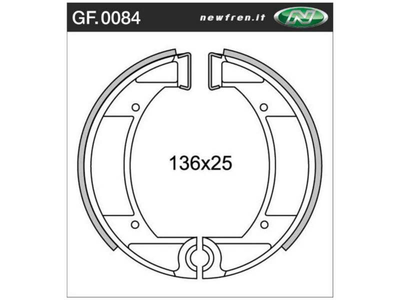 NEWFREN Brake shoe for motorcycle 10469247 WATERPROOF