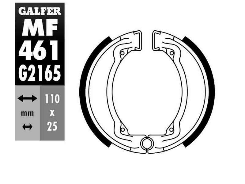 GALFER MOTO Brake shoe for motorcycle 10609586 Scooter, Off-Road, Street
