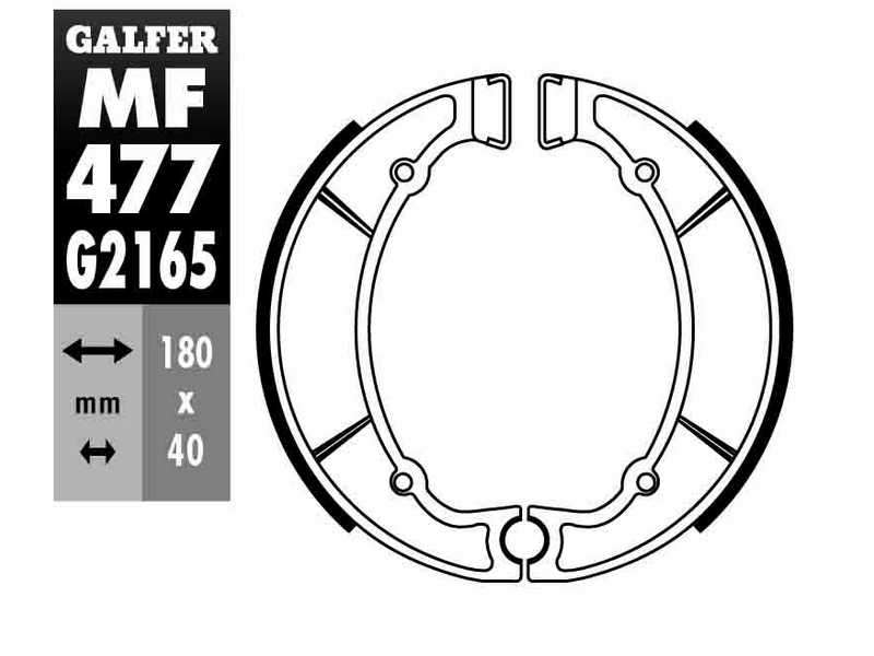 GALFER MOTO Brake shoe for motorcycle 10609587 Scooter, Off-Road, Street